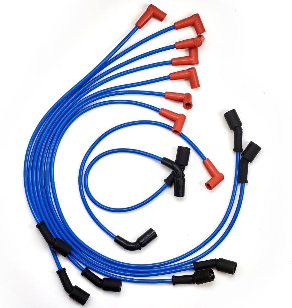 Spark Plug Wire Set for 5.0, 5.7, 6.2 Mercruiser and Volvo Penta with Flat Cap