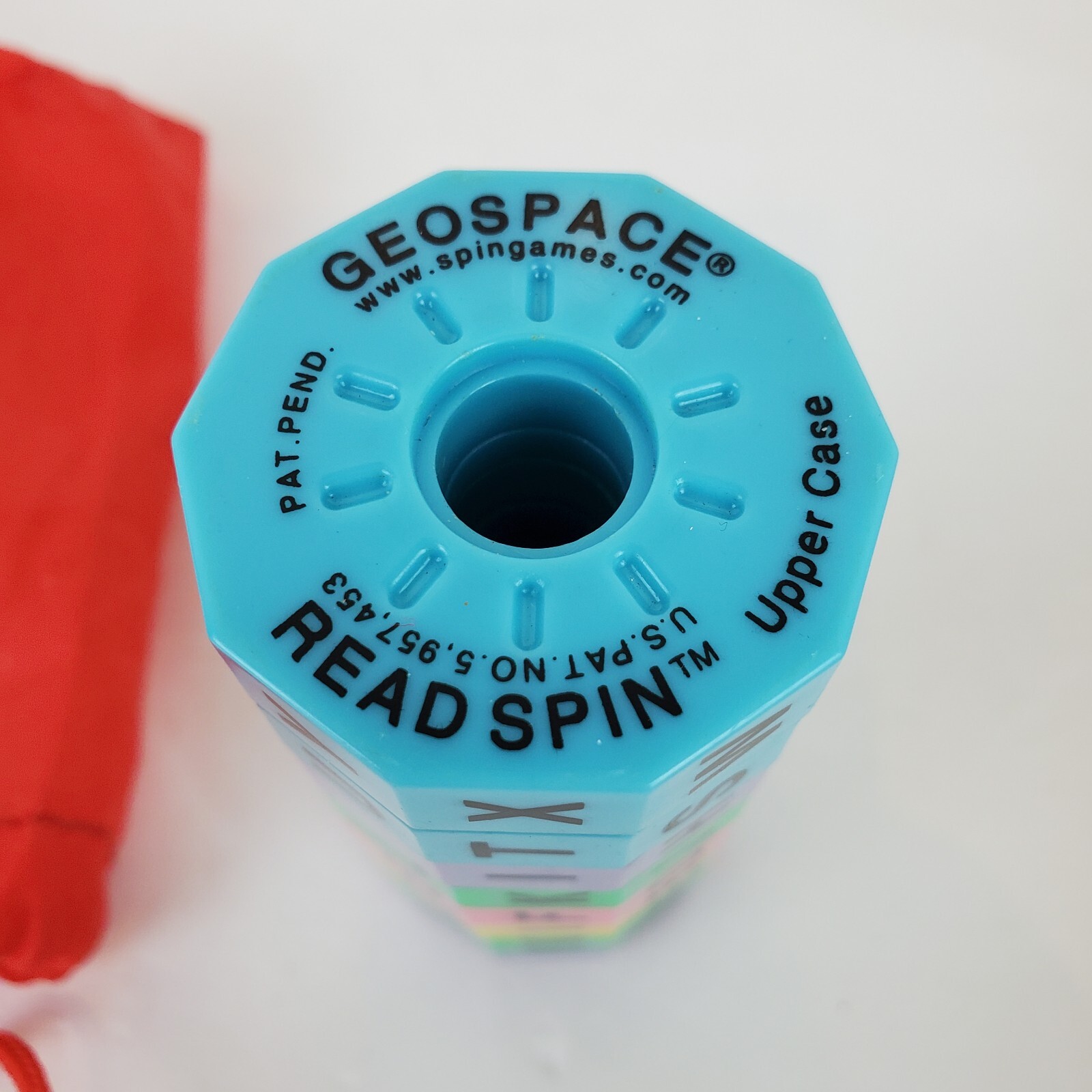 Geospace Read Spin Magnetic Educational Learning Toy Upper Case 8 pieces w/ Bag