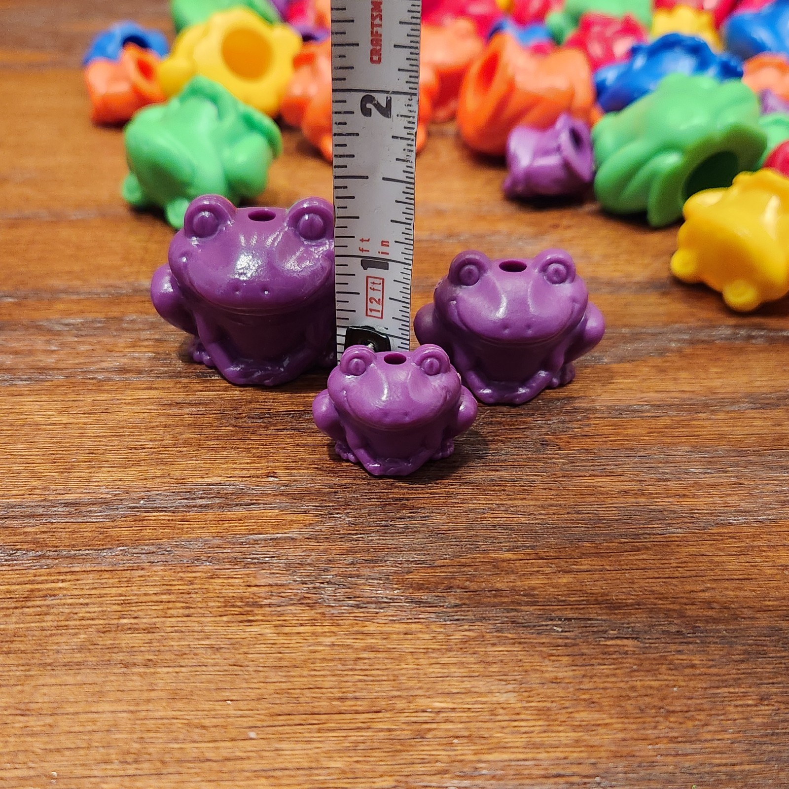 Vintage Ideal Funtastic Frogs 105 Mixed Colors Frog Figure School Learning