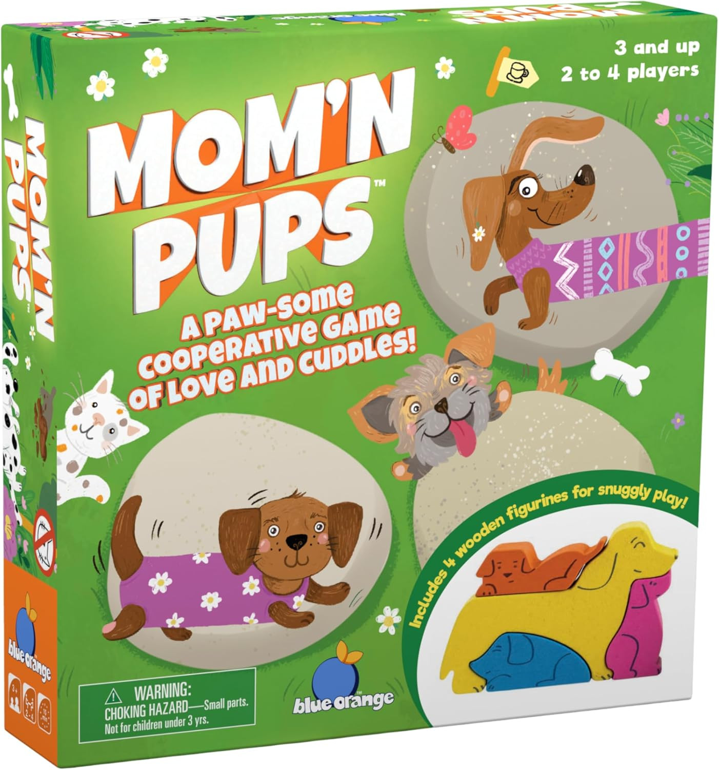 Mom’N Pups Wooden Social Play Game | Cooperative Preschool Learning for Kids | B