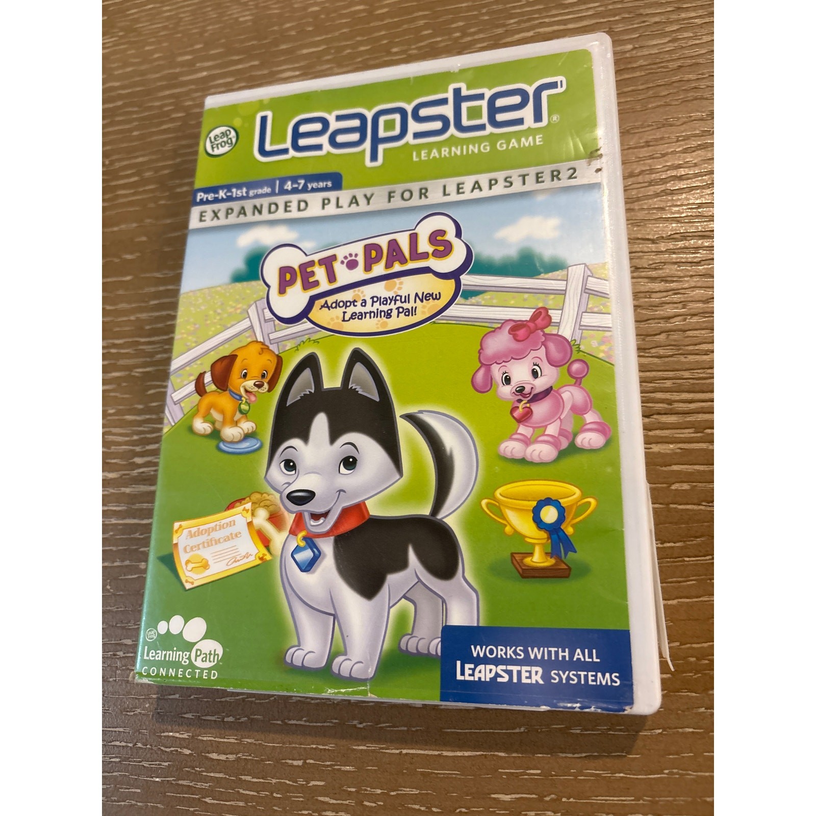 LeapFrog Leapster Pet Pals Learning Game Cartridge Cracked Case