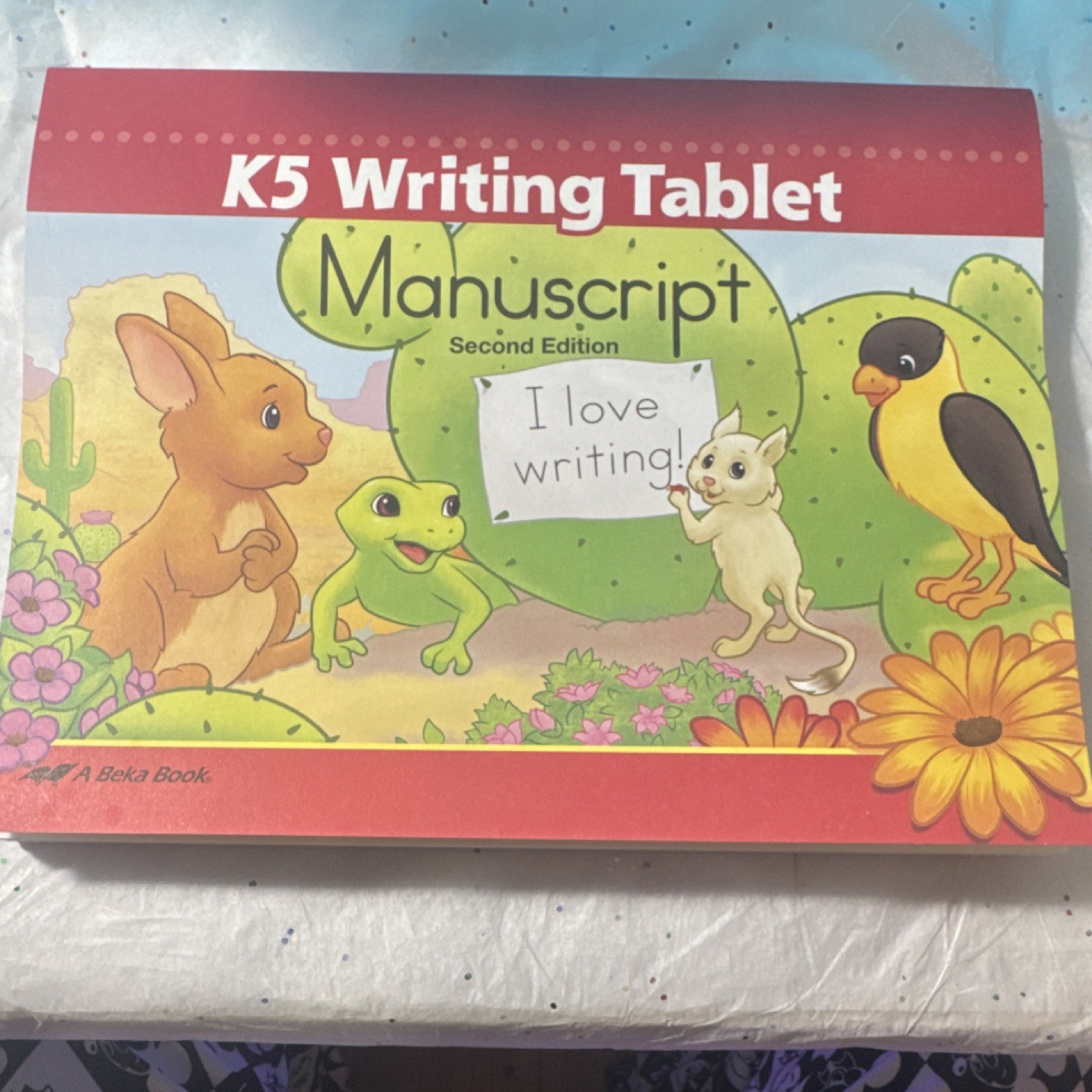 A Beka Book K5 Writing Tablet Manuscript Second Edition Alphabet Letters Book