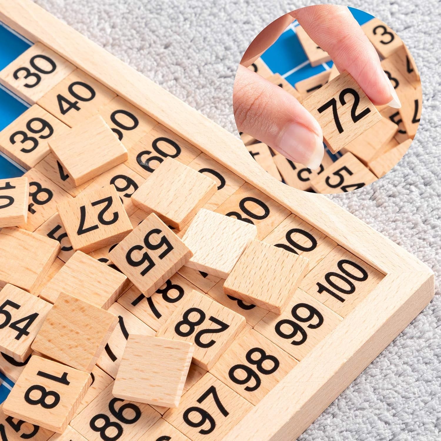 Educational Wooden Counting Board 1-100 with Storage Bag – Perfect for Preschool