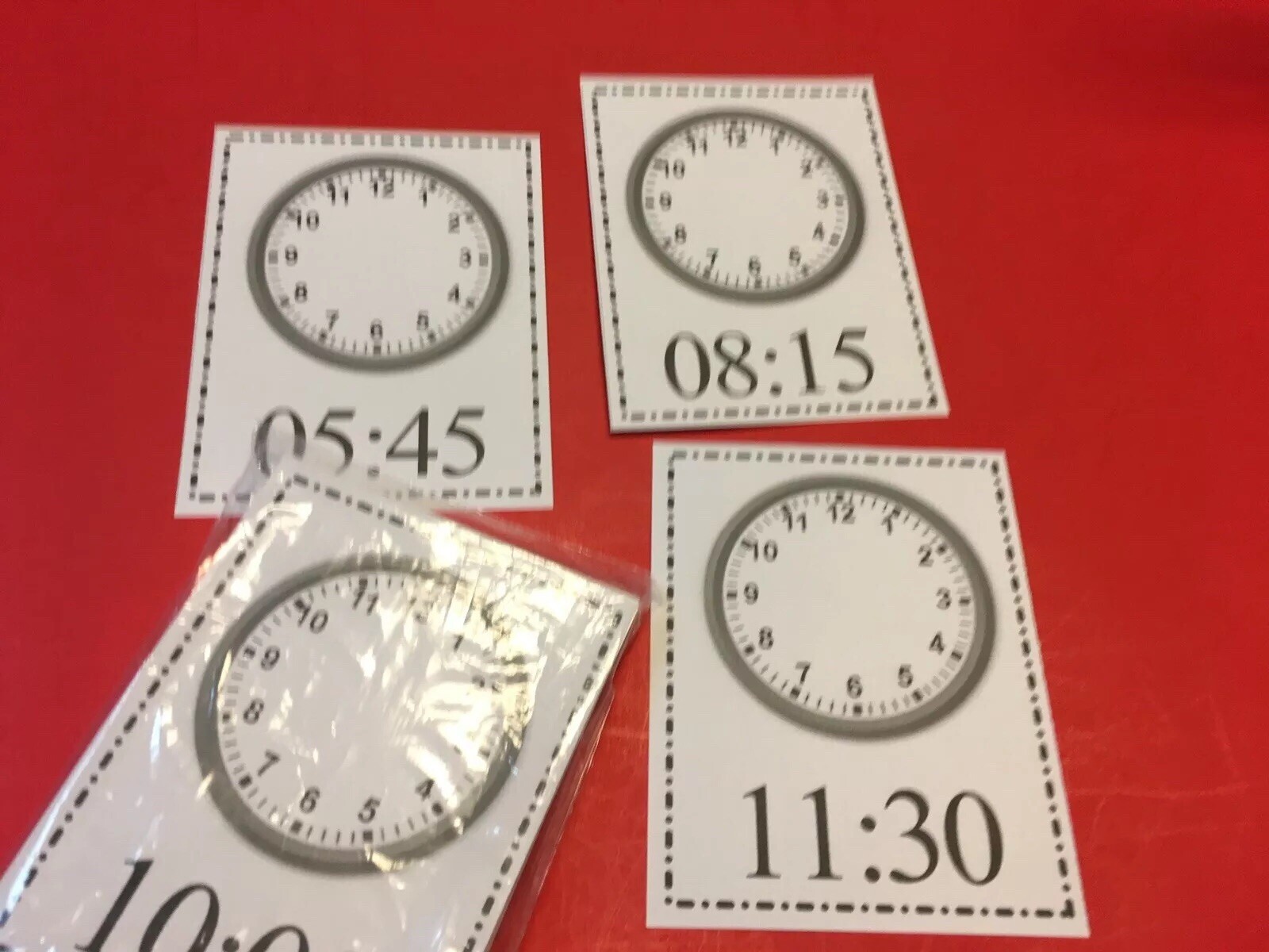 DRY ERASE – LEARN TO WRITE THE TIME CLOCK FACE – 40 LAMINATED FLASH CARDS