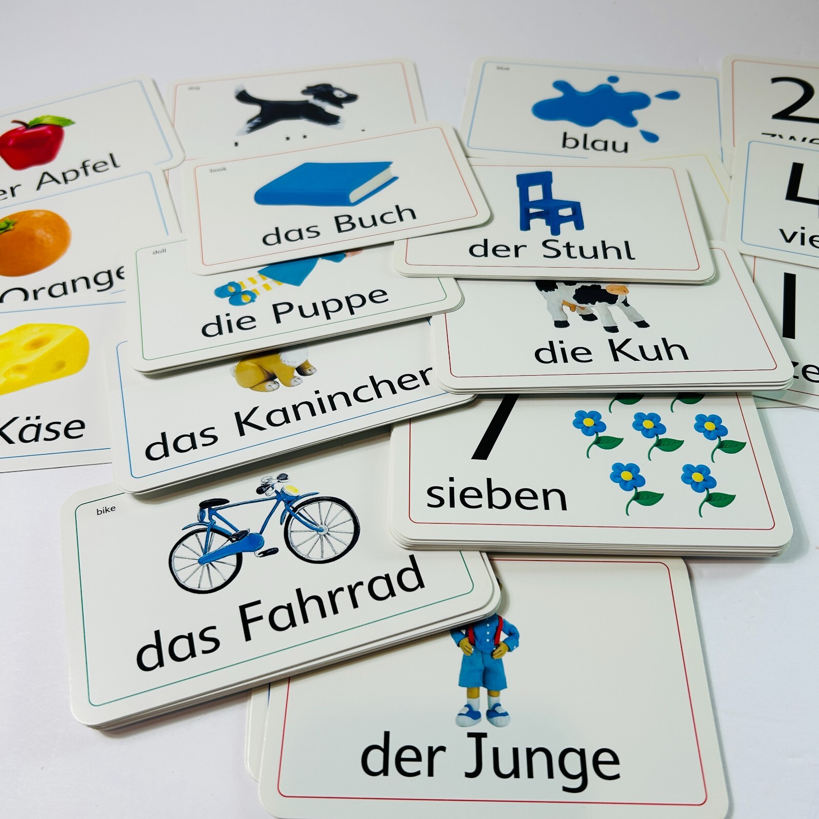 Vintage Usborne German Flash Cards Vocabulary 50 Cards 2003