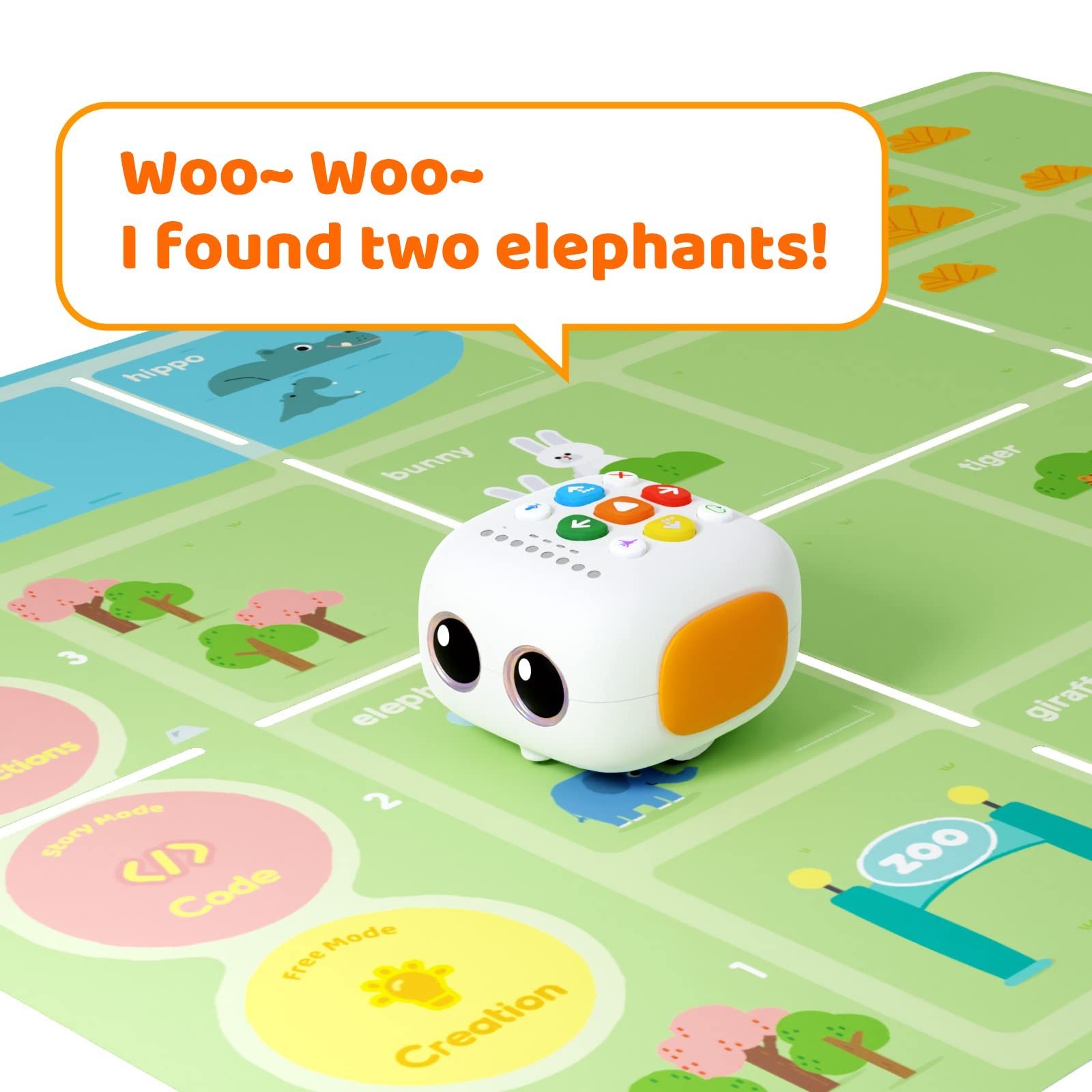 Educational Coding Robot for Kids 3-5, STEM Learning Toy, Screen-Free Robotics f