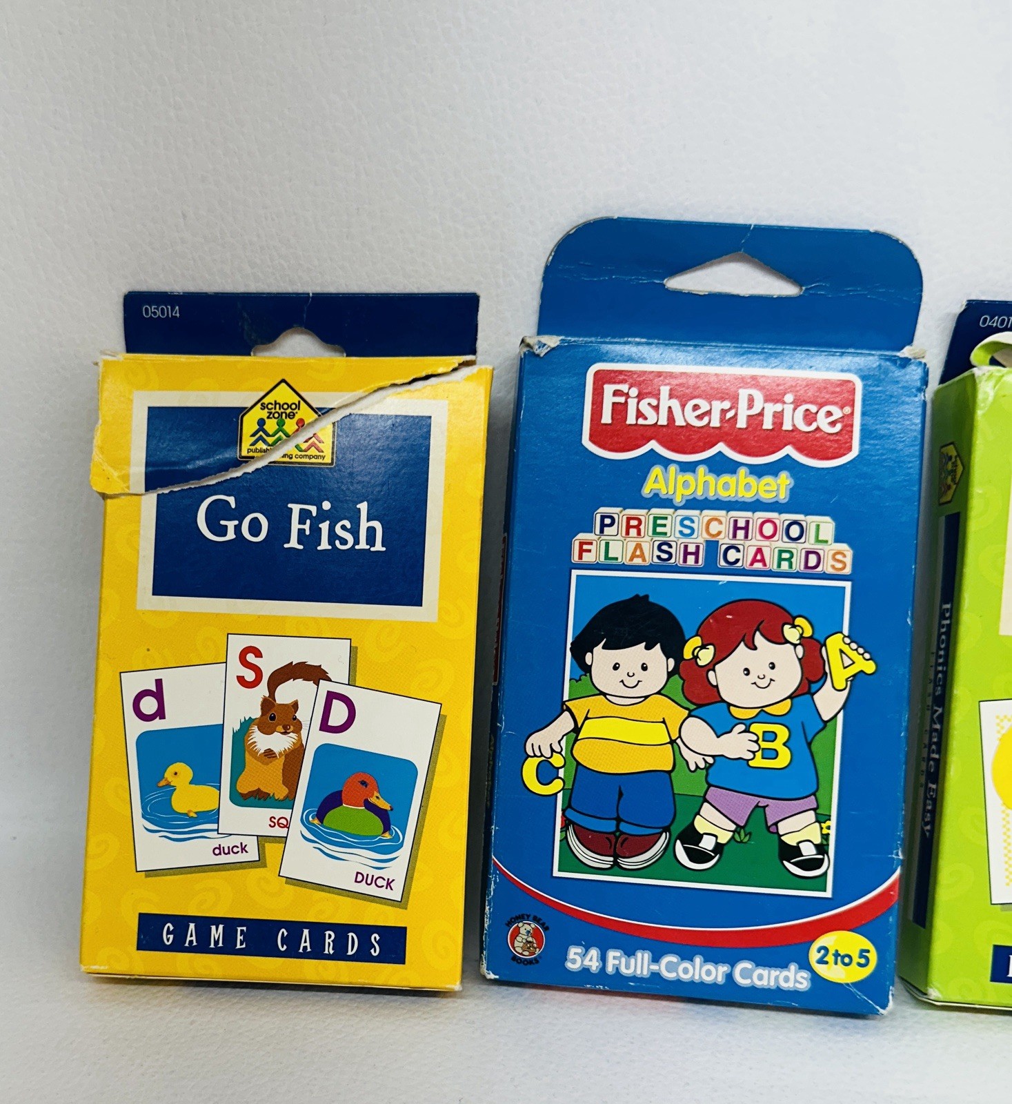 Vintage School Zone Beginning Flash Cards LetterCard Games Phonics Alphabet