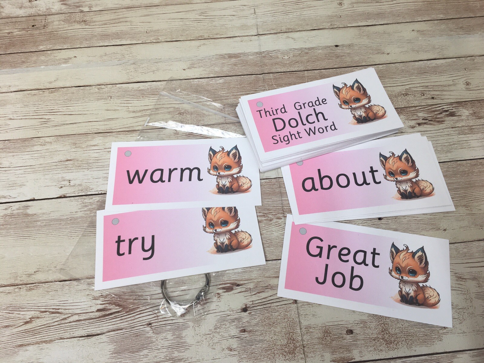 DIY – [PRINTED] Complete Set – Literacy Learning Resource Dolch SightWord Uncut