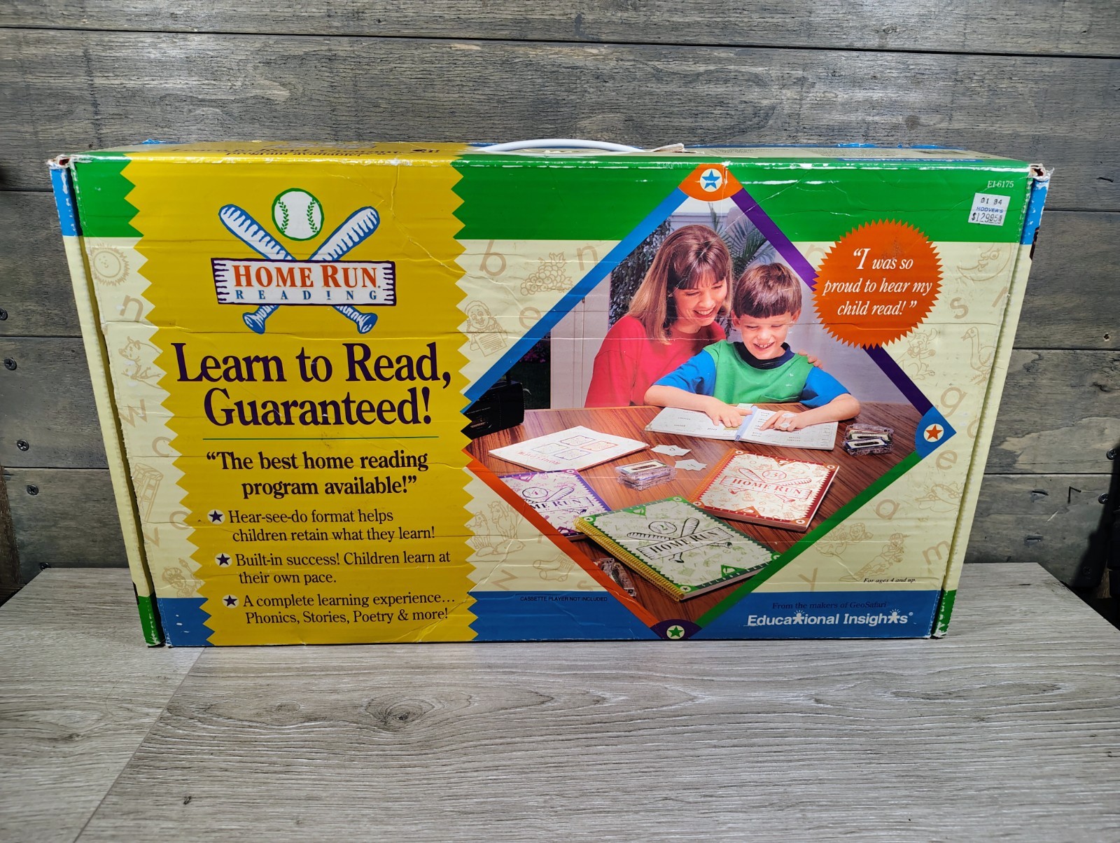 Learn to Read Program by Educational Insights 4+ Home Run School Workbooks Tapes
