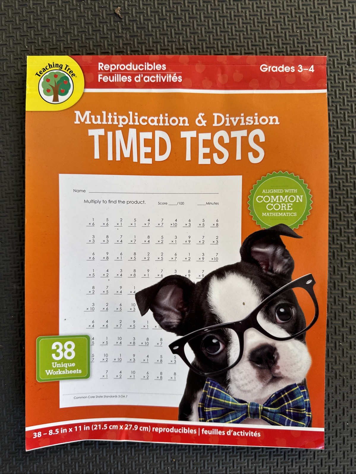 Teaching Tree Multiplication &Division Timed Tests Grades 3-4 New 38 Worksheets