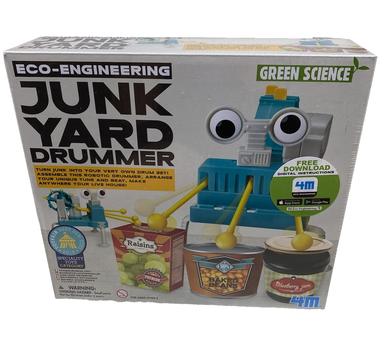 4M Green Science Eco-Engineering Junkyard Drummer Kit Build Your Own Ages 4+