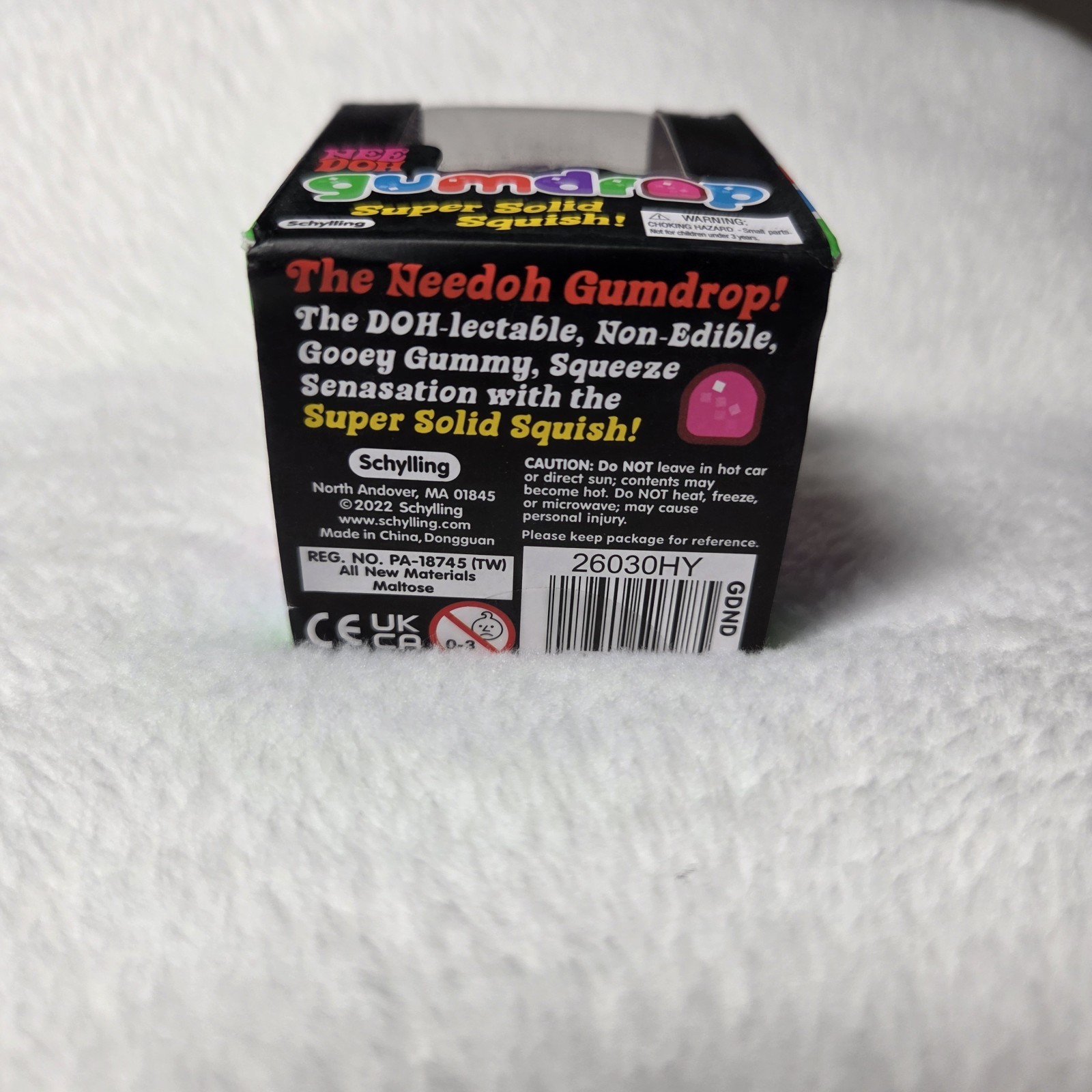 Authentic Schylling Nee Doh Gumdrop Super Solid Squish Squeeze Toy Purple New