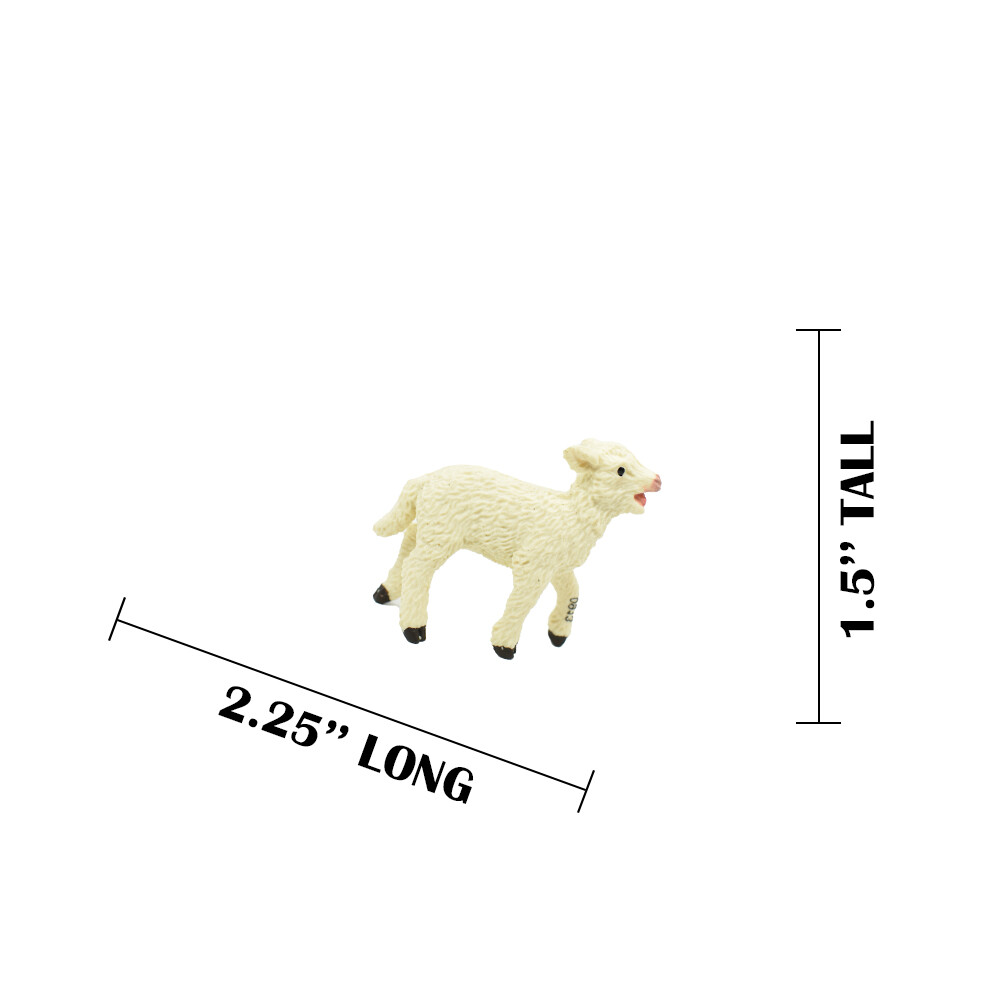 Sheep, Lamb Realistic Toy Model Plastic Replica Barn Farm Animal, 2.25″ F1313