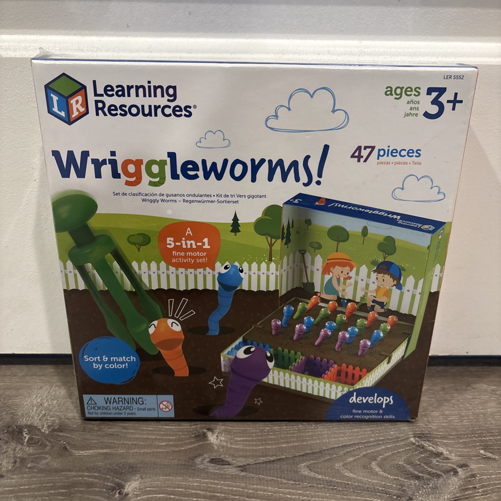 Learning Resources Wriggleworms! Fine Motor Activity Set – 47 Pieces NEW SEALED
