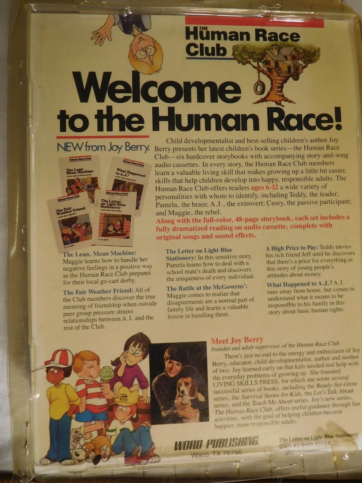 2 Vintage Human Race Club Book/Cassette ~ Letter Blue Stationary & What Hap. AJ