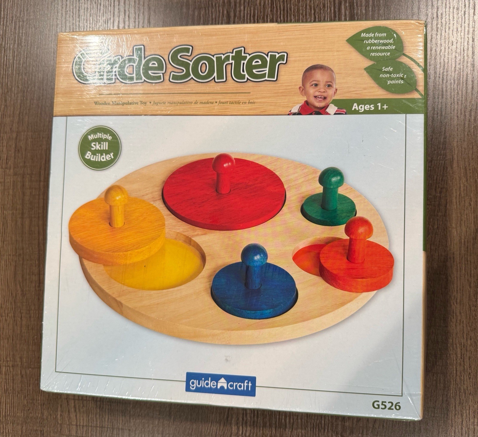 Guidecraft Children’s Circle Sorter Educational Learning Toy Brand New Sealed