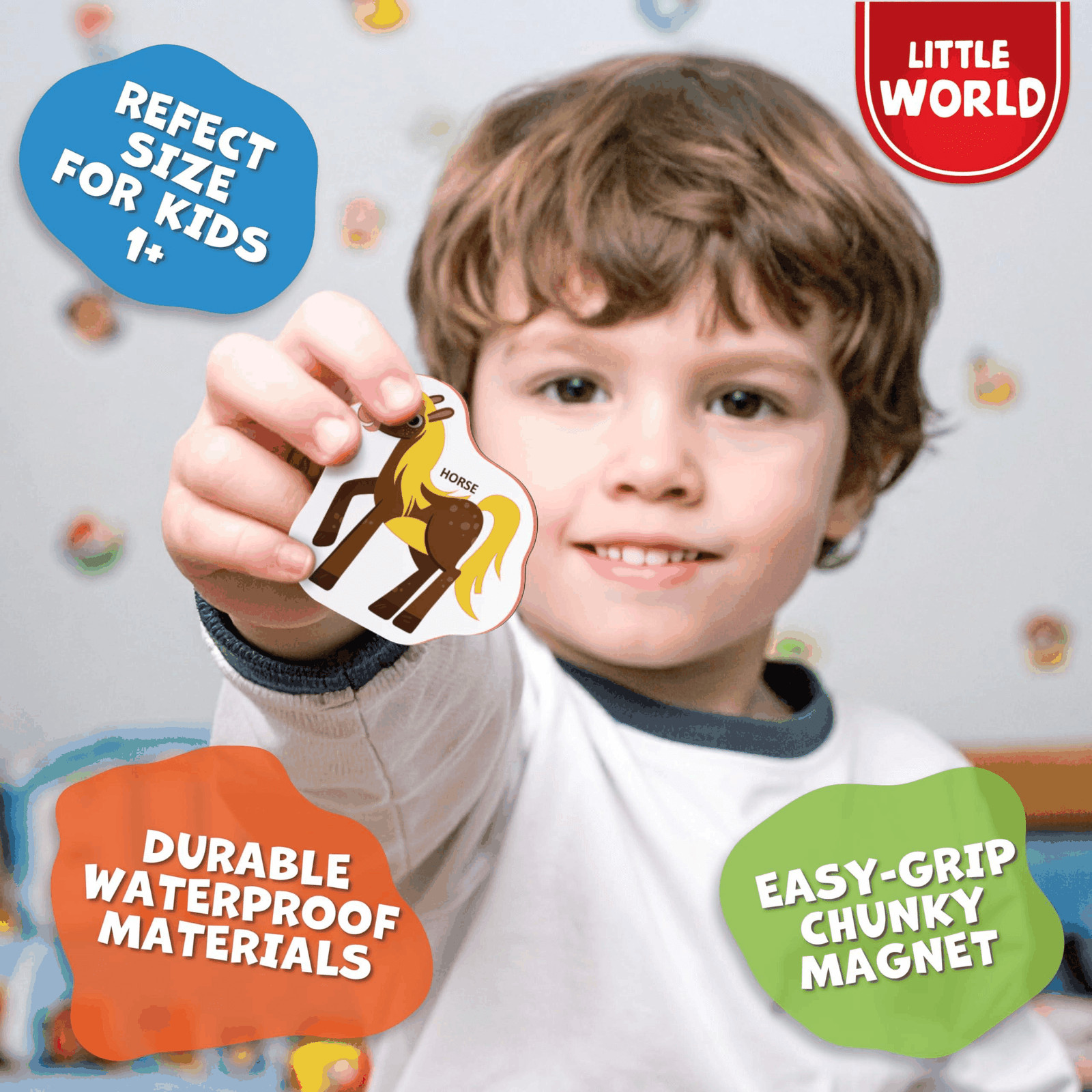 Large Set of Safe Fridge Magnets for Toddlers 1 3 Refrigerator Magnets for