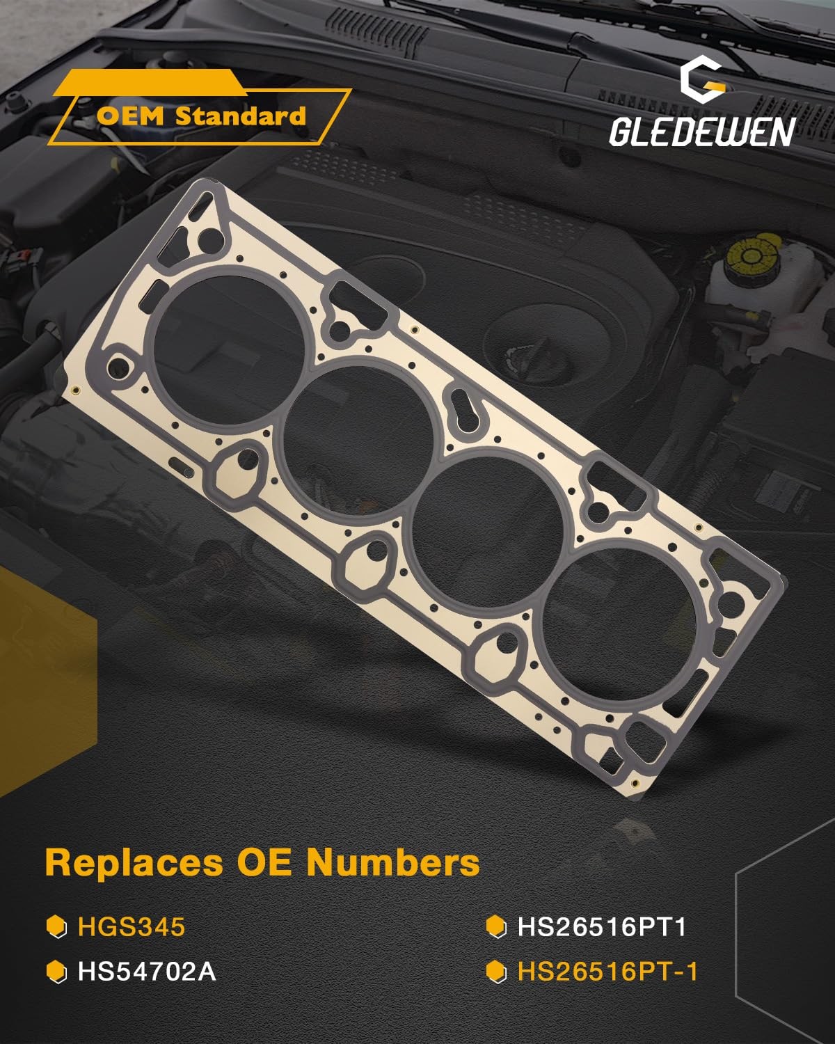 Engine Head Gasket Set 1.8 L, Compatible with 2011-2017 Chevy Sonic/Cruze L4…