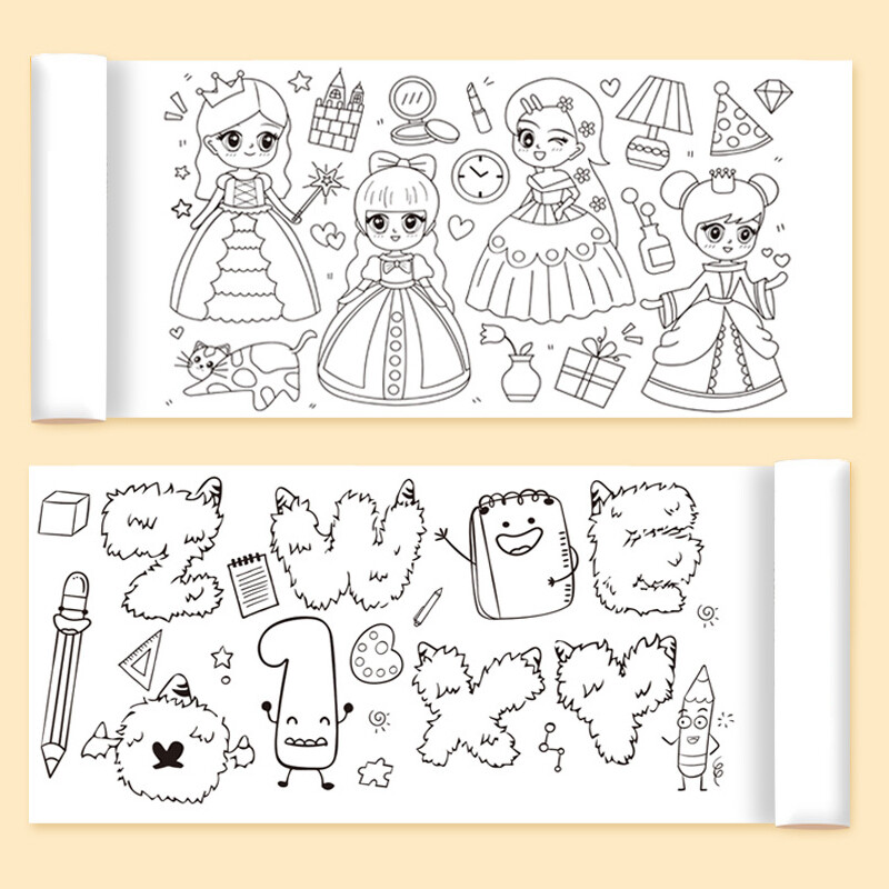 3-Meter Graffiti Scroll Children’s Drawing Roll DIY Kid Painting Educational Toy