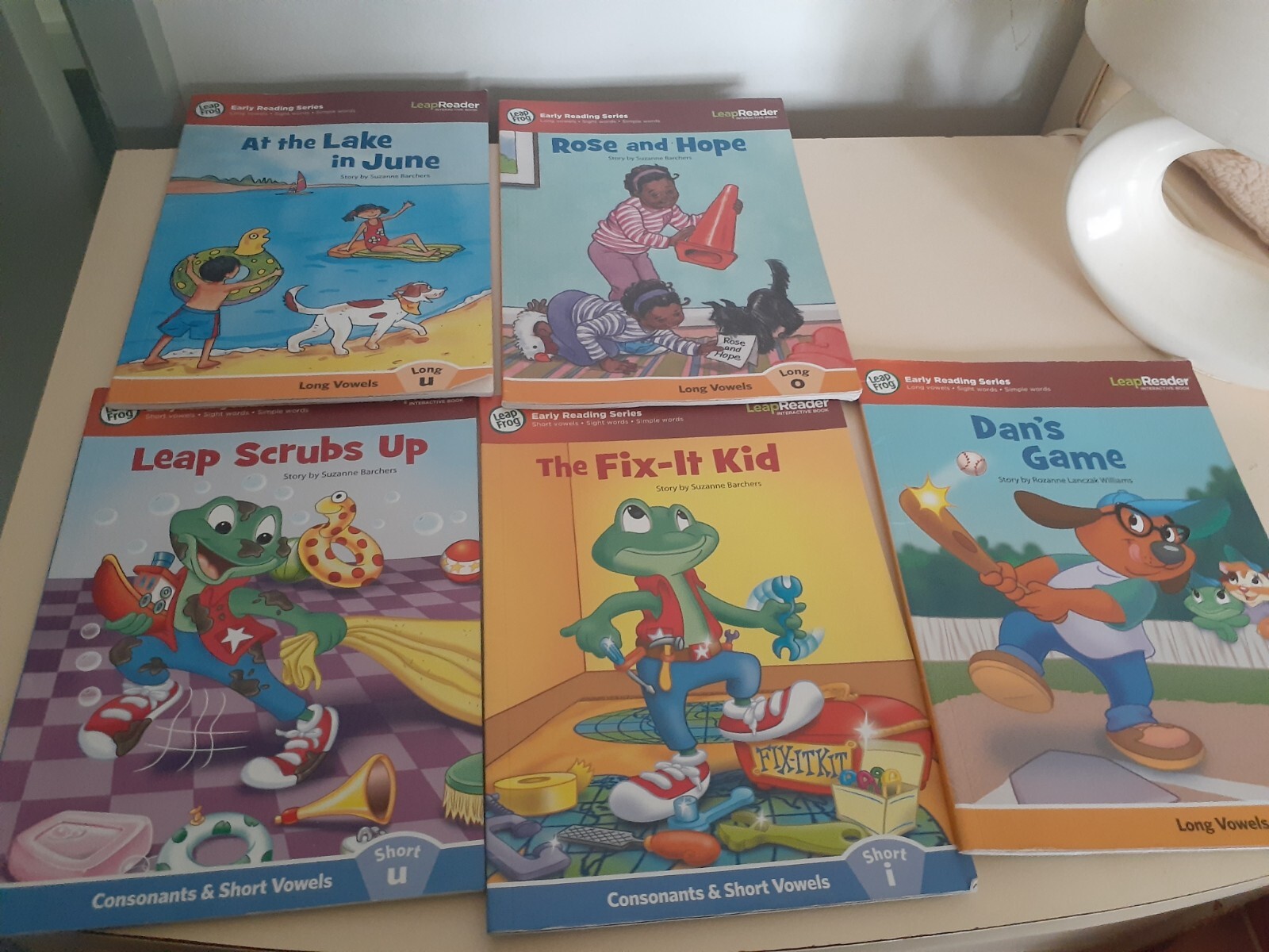 5 leapfrog leapreader interactive book bundle long vowels short vowels consonant