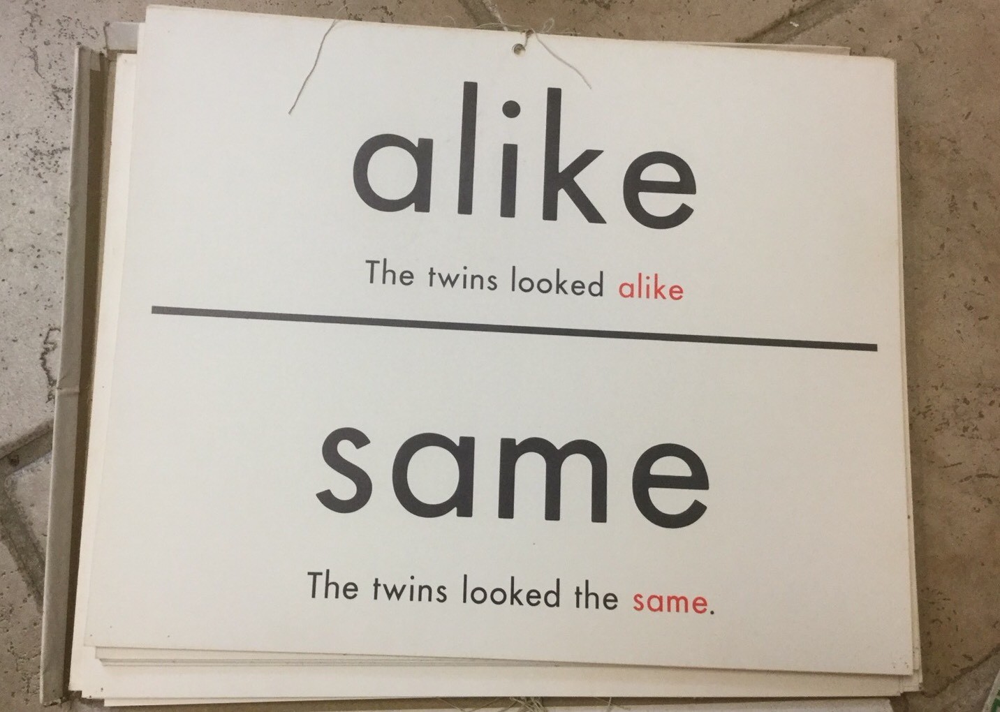 Milton Bradley Synonym Posters 11 X 14 From 1966