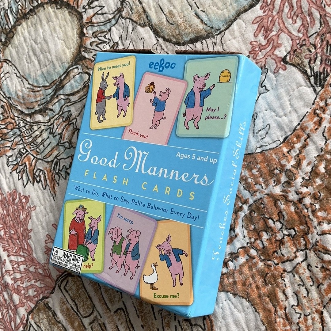 eeBoo Good Manners Flash Cards Set – Polite Behavior Teaching Cards