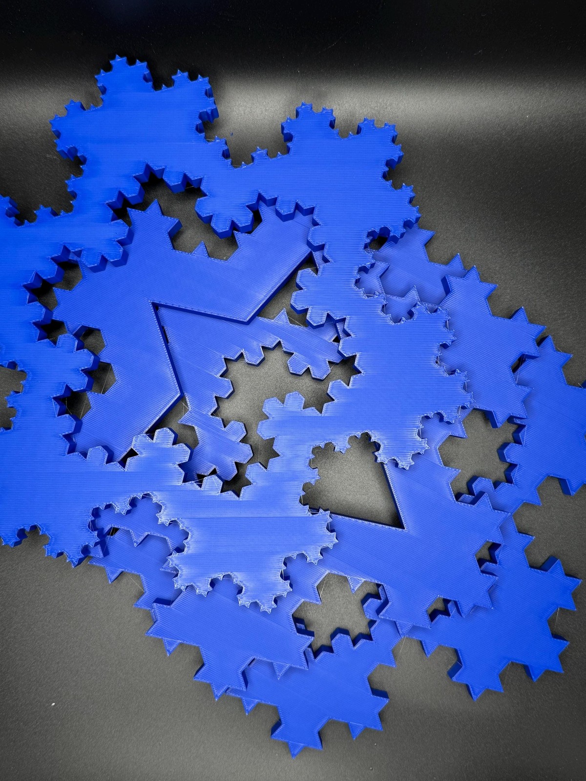 Koch Snowflakes – Fractal Curve Model, 3D Print Desk Art and Learning Tool Gift
