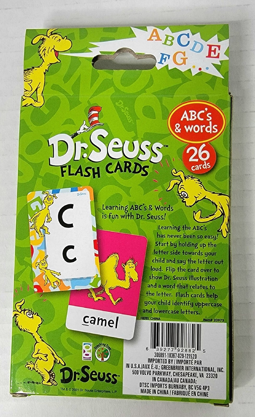 Dr. Seuss Cat In The Hat Flash Cards 3 Pack ABC’s Words Numbers Colors Shapes