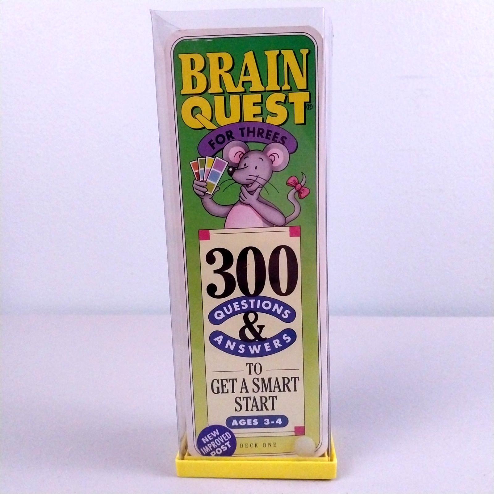 Vintage 1994 Brain Quest For Threes 300 Questions & Answers Ages 3-4 Educational