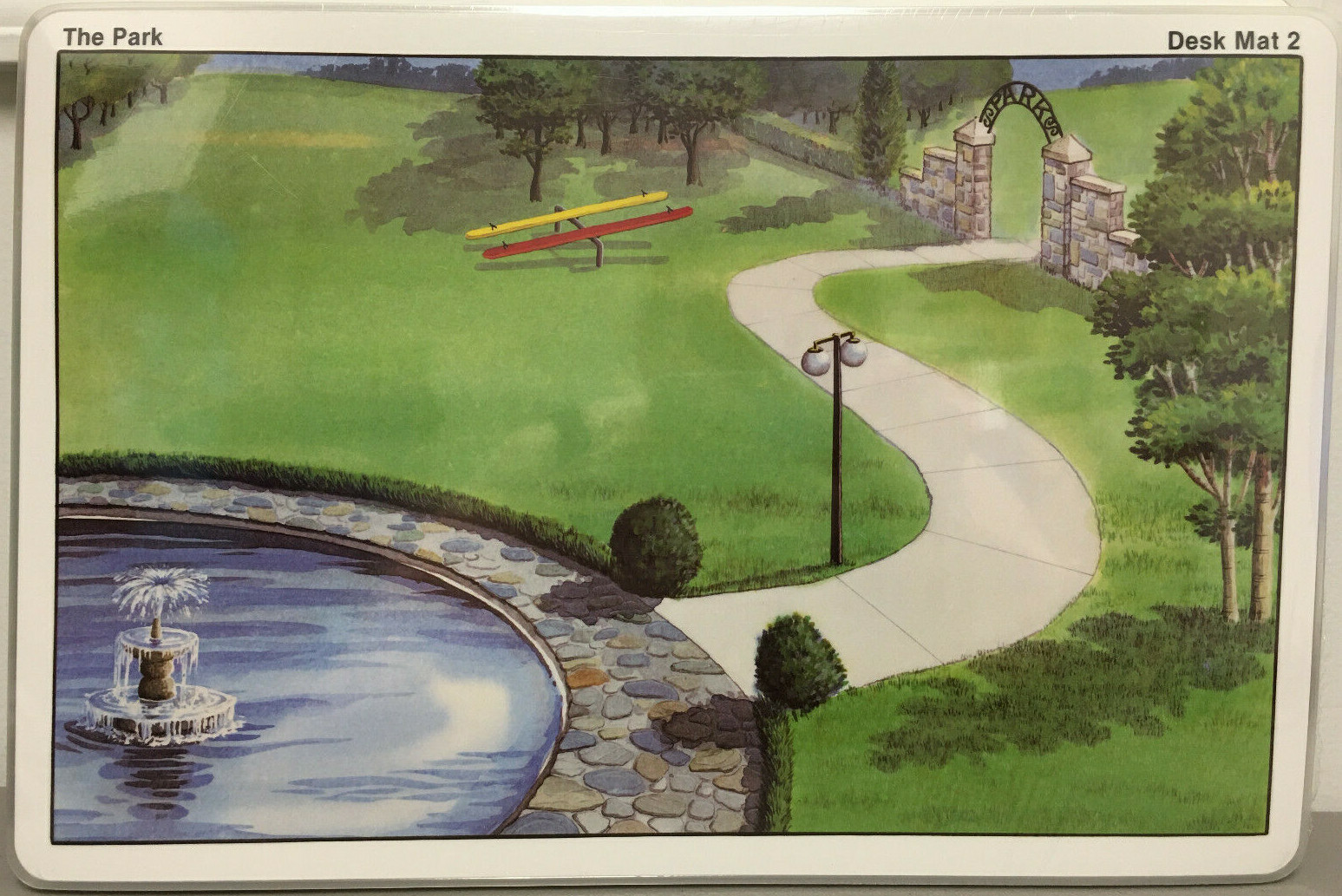 Lot of 20 Double-Sided Laminated Student Mat The House/The Park (Dry Erase) NEW