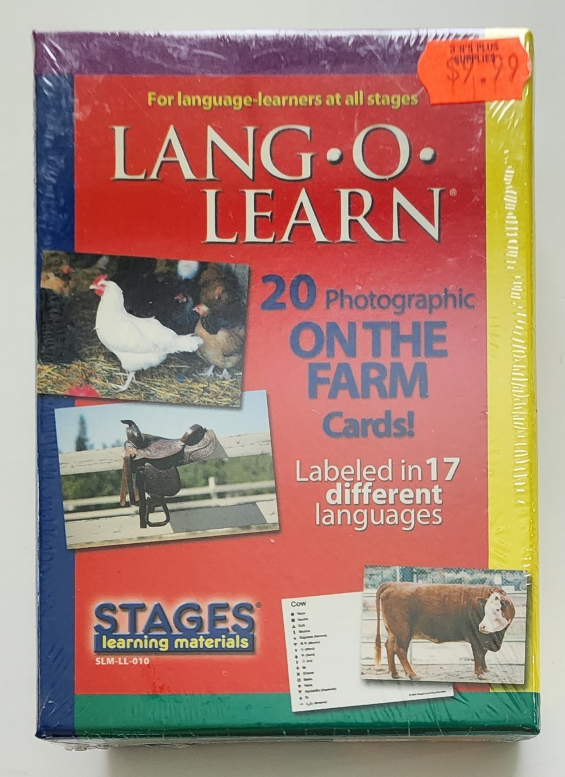 Lang-O-Learn 20 Photographic Flash Cards in 17 languages (NEW) 3 Sets