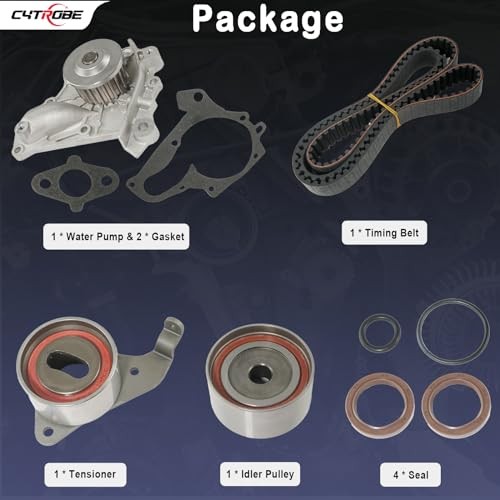 Engine Timing Belt Kit with Water Pump Compatible with 1987-2001 Toyota Camry,
