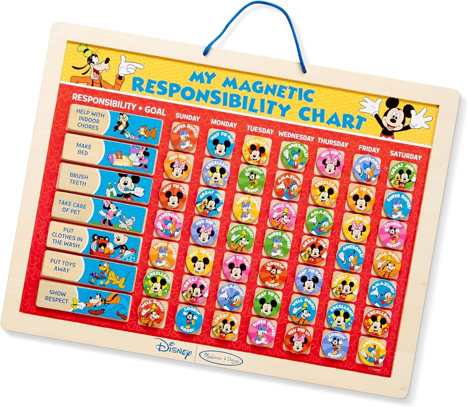 Mickey Mouse Clubhouse My Magnetic Responsibility Chart Toddler Routine Kids