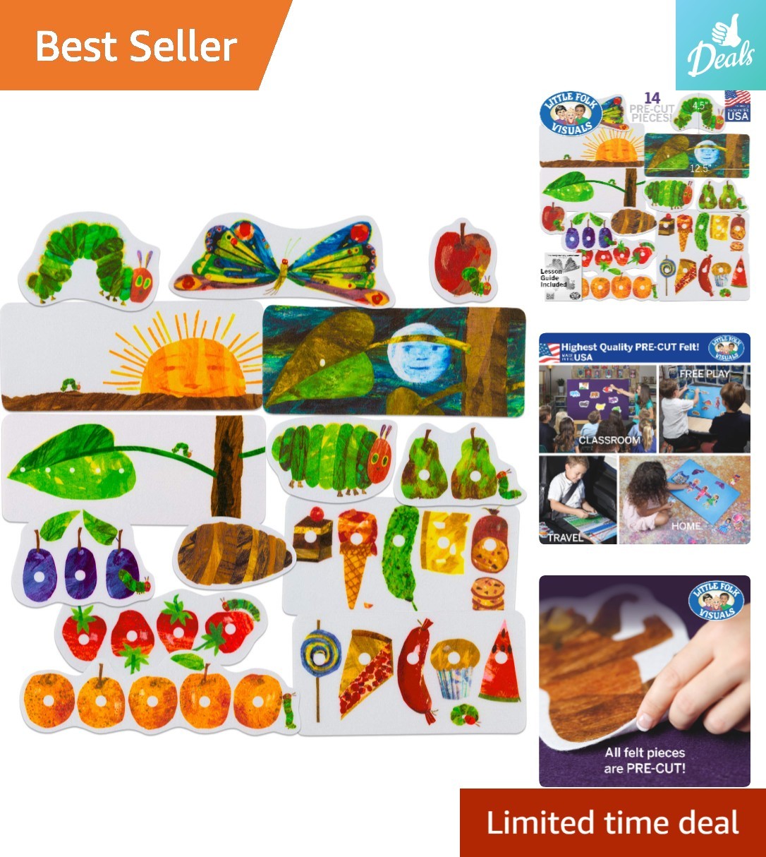 Interactive Storytelling with The Very Hungry Caterpillar Flannel Figures Set