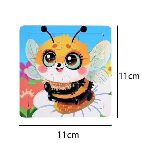 Wooden Puzzles for Toddlers 2-4, 9 Pieces Jigsaw Puzzles 8-piece Animal Puzzle