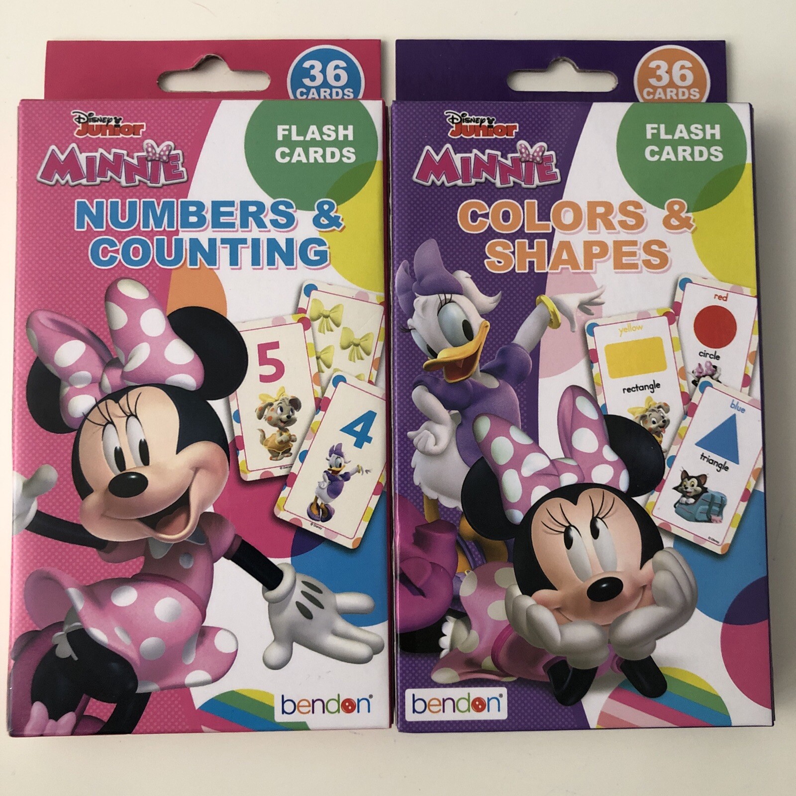 DISNEY Junior Minnie Numbers & Counting w/Colors & Shapes Learning Flash Cards