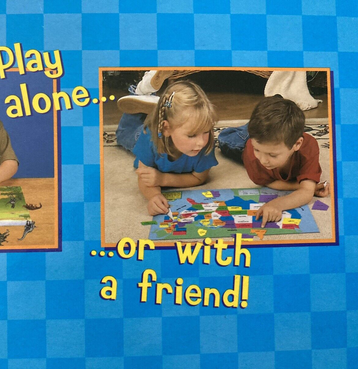 Imaginetics USA Map 47 Magnets 2003 Educational US State Shapes Learning Game