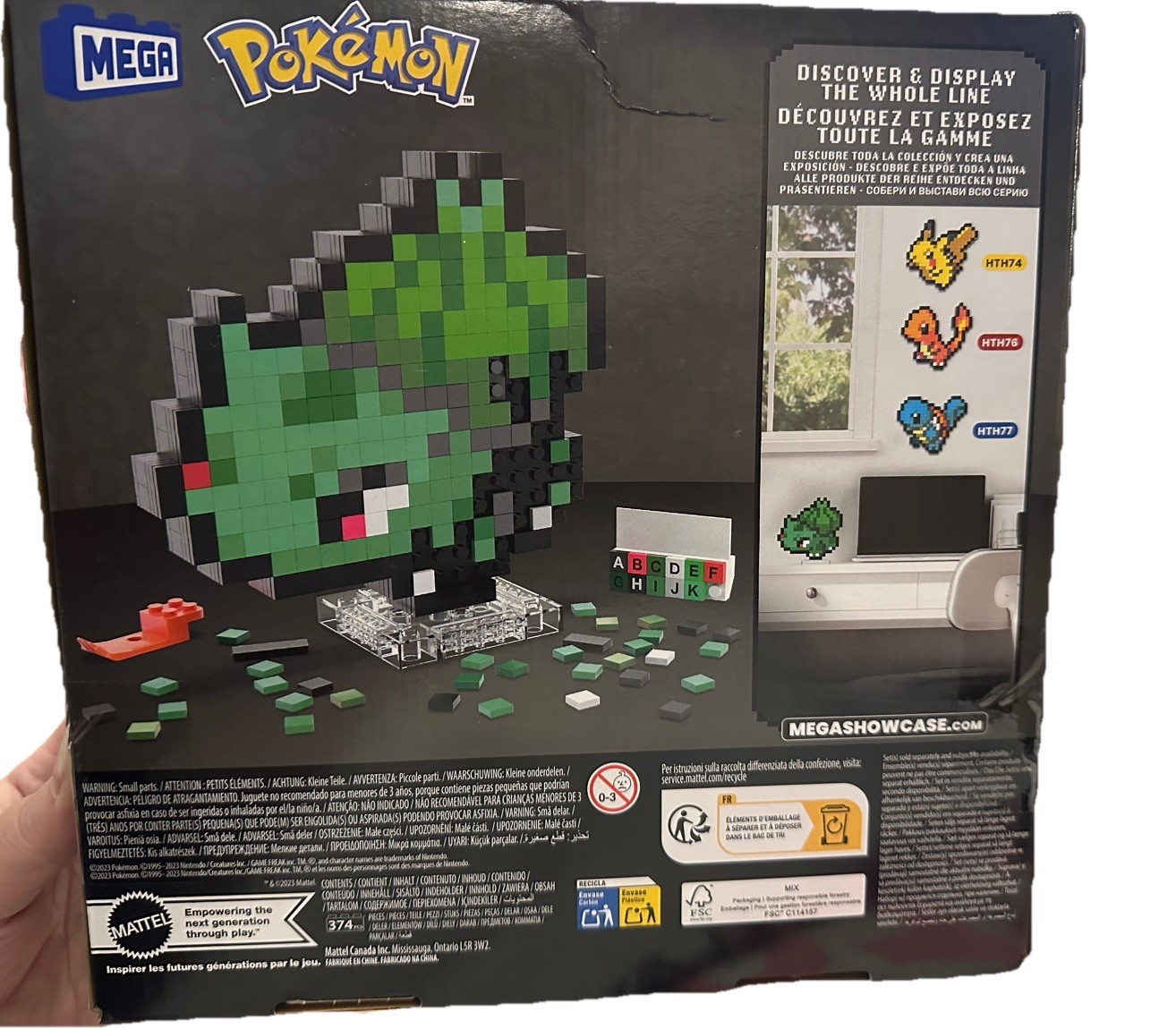 Pokemon Bulbasaur Mega Blocks Pixel Art Building Kit & Display Toy NEW