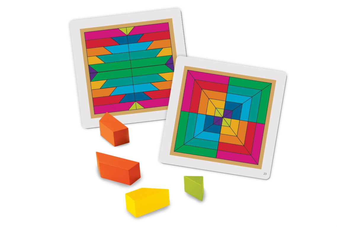 MindWare Pattern Play 40-Piece Wooden Color Matching Puzzle