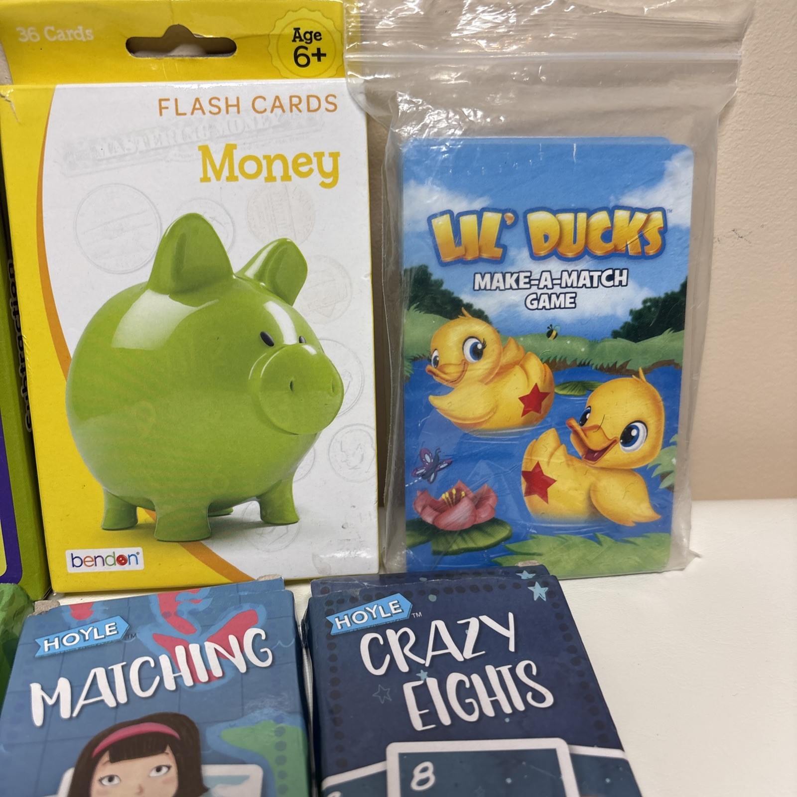 Lot Of 7 Kids Educational Flashcards & Game -Sight Words, Animals & Puzzle Cards