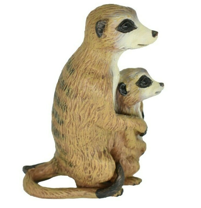 Meerkat with baby Plastic Replica 4 1/2″ Tall- F1351 B177