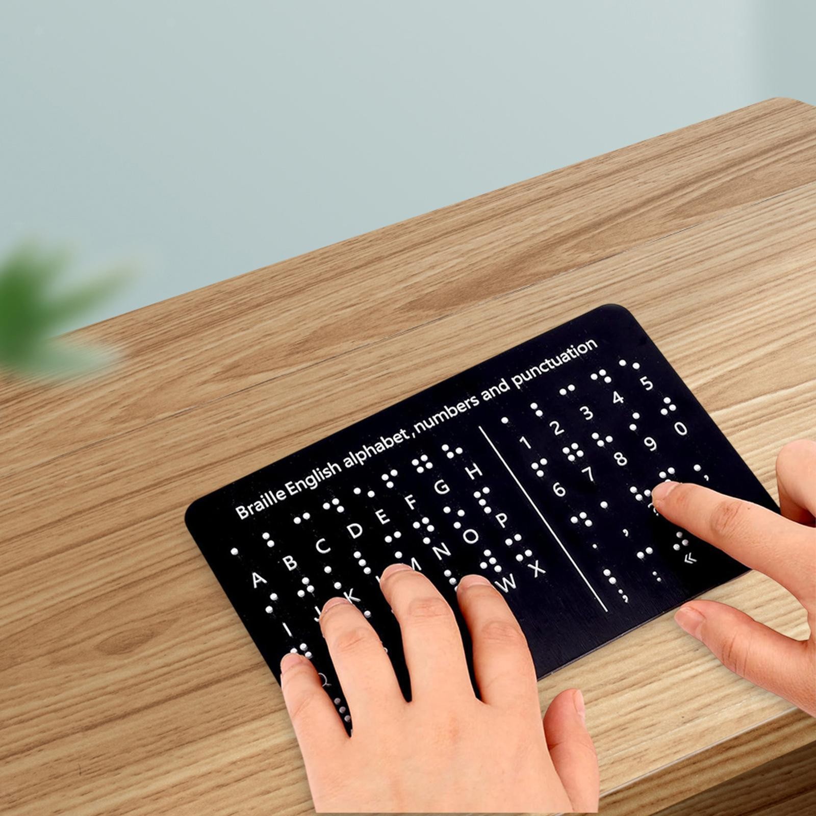 Braille Alphabet Board Braille Learning Braille Fingerboard Portable Tactile
