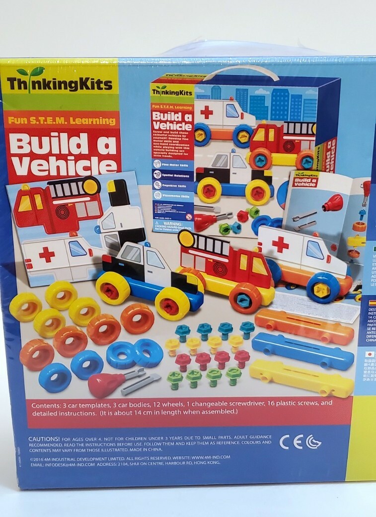 STEM Educational Toy Learning Build A Vehicle Set 4M Thinking Kits New Sealed