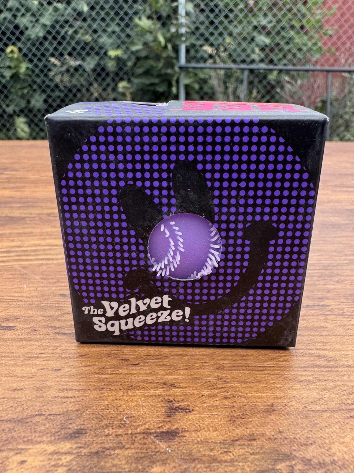 Schylling NeeDoh Fuzz Ball Flower Power Velvet Squeeze, AUTHENTIC Purple Edition