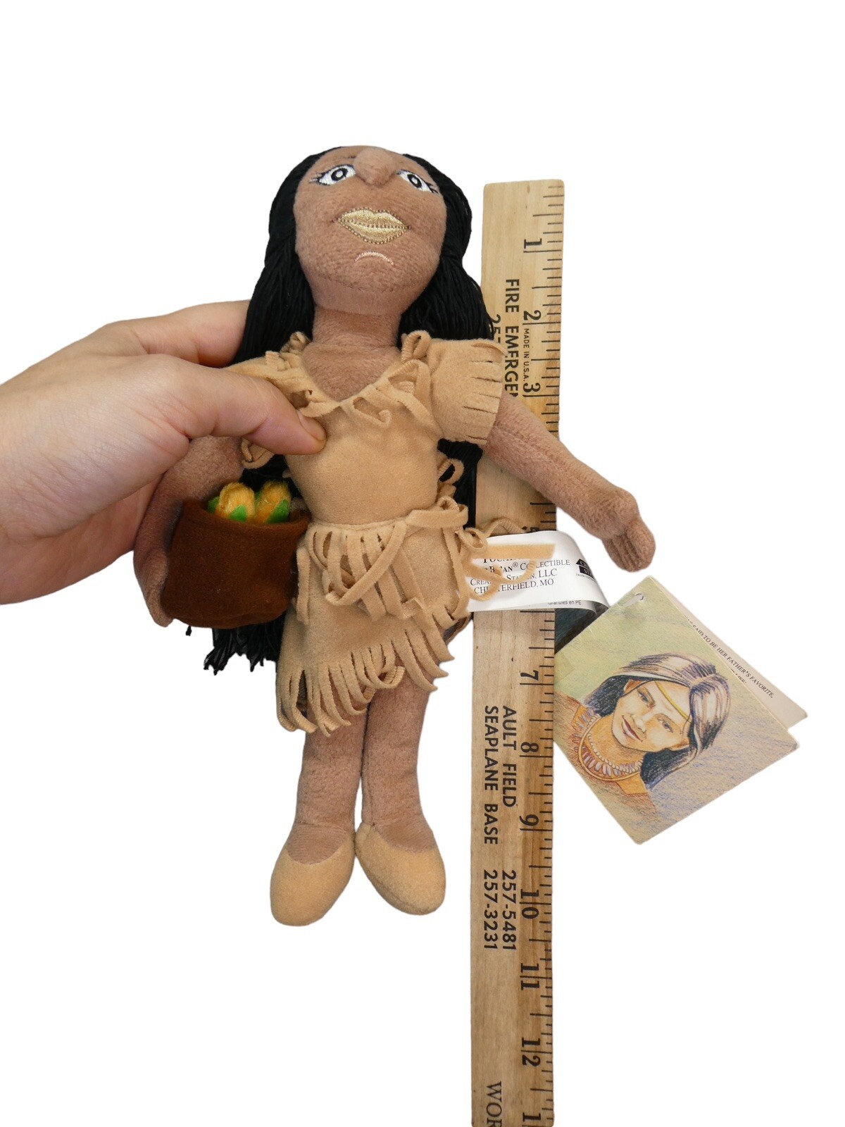 Creation Station Pocahontas Plush Doll Famous Be’an Collectible 11″ Tag Attached