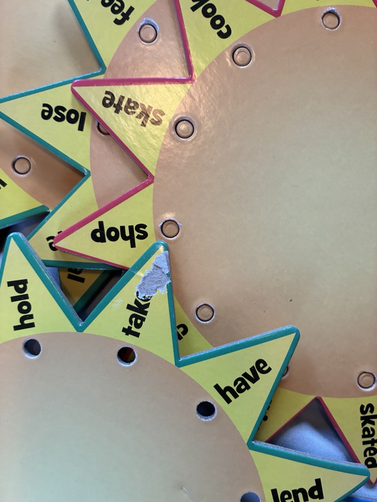 Elementary ELA Verb Tense Matching Hands-On 24 Game Activity Lacing Cards Laces