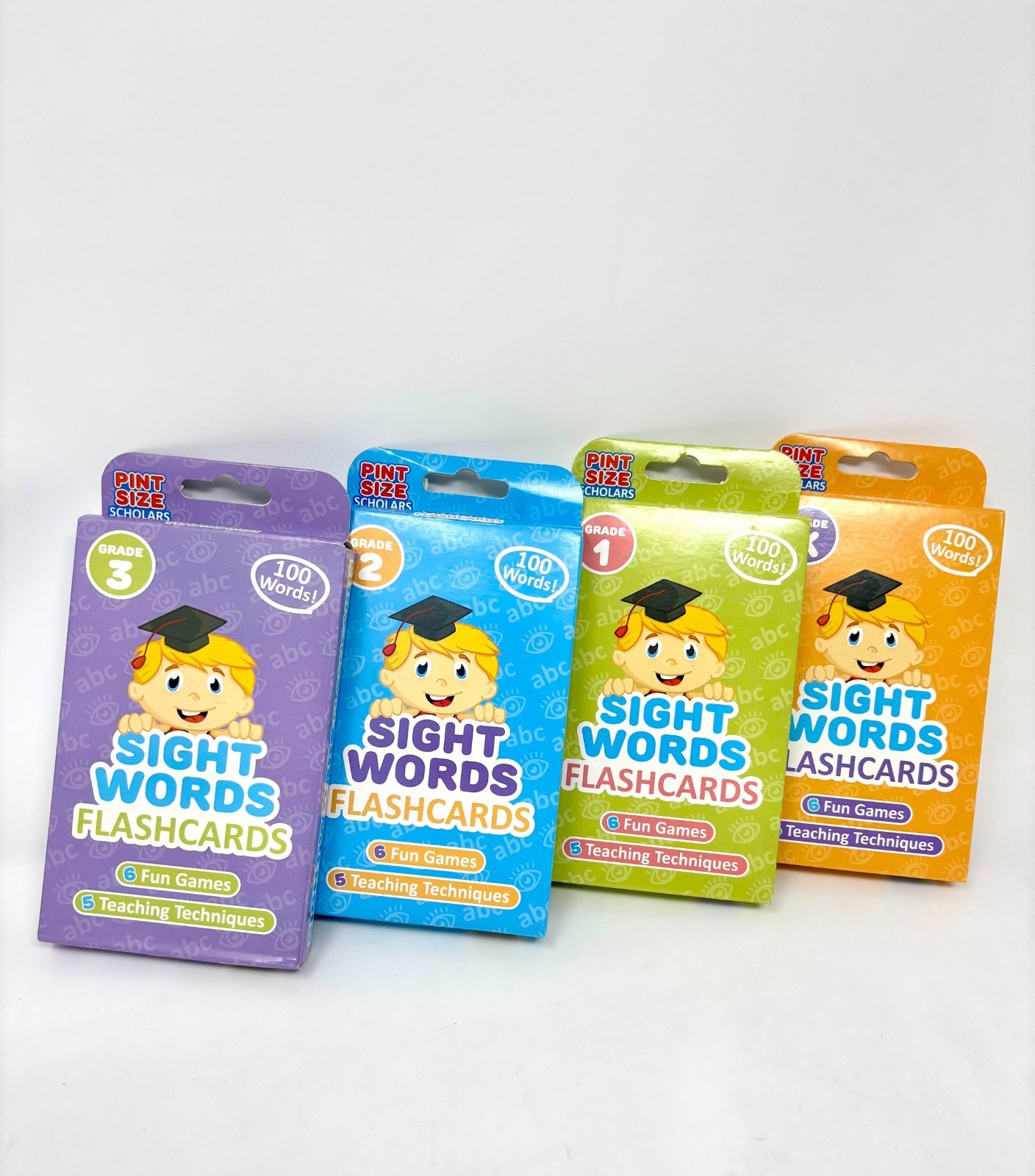 📚 4-Pack Sight Words Flashcards Set – Kindergarten to 3rd Grade – 400 Words