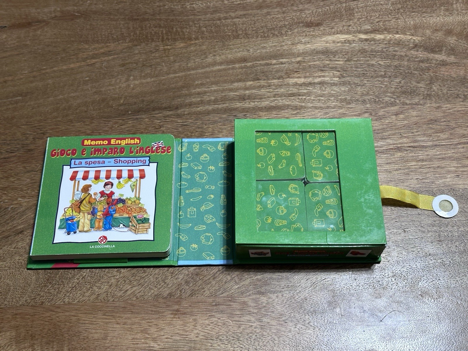 La Coccinella Italian/English Shopping Educational Card Game for Kids 4-7 Years