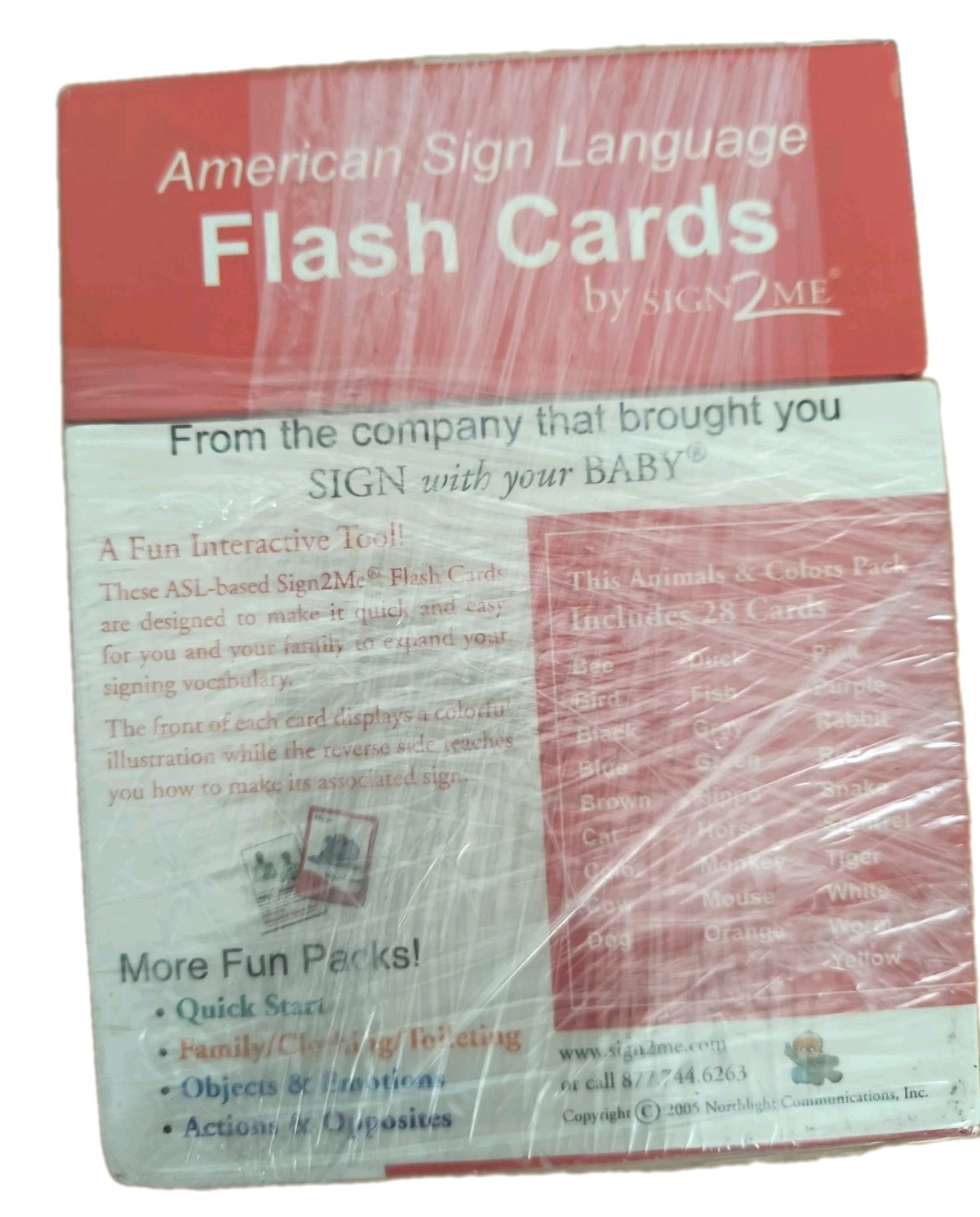 Lot Of 5 Sign2Me – ASL Flashcards Beginners Series English/Spanish Full Set NOS