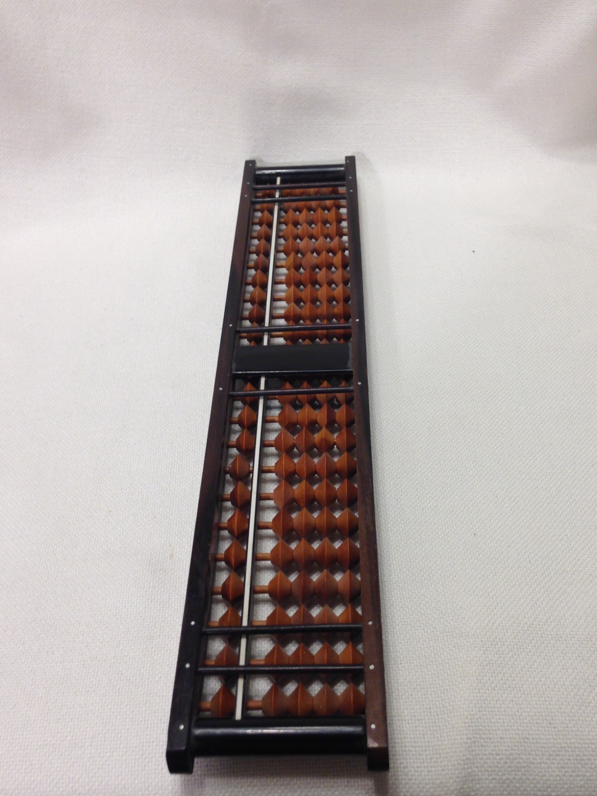 Vintage Japanese Standard Abacus Soroban Tornoe Four Balls 23 Digits Birch Ball